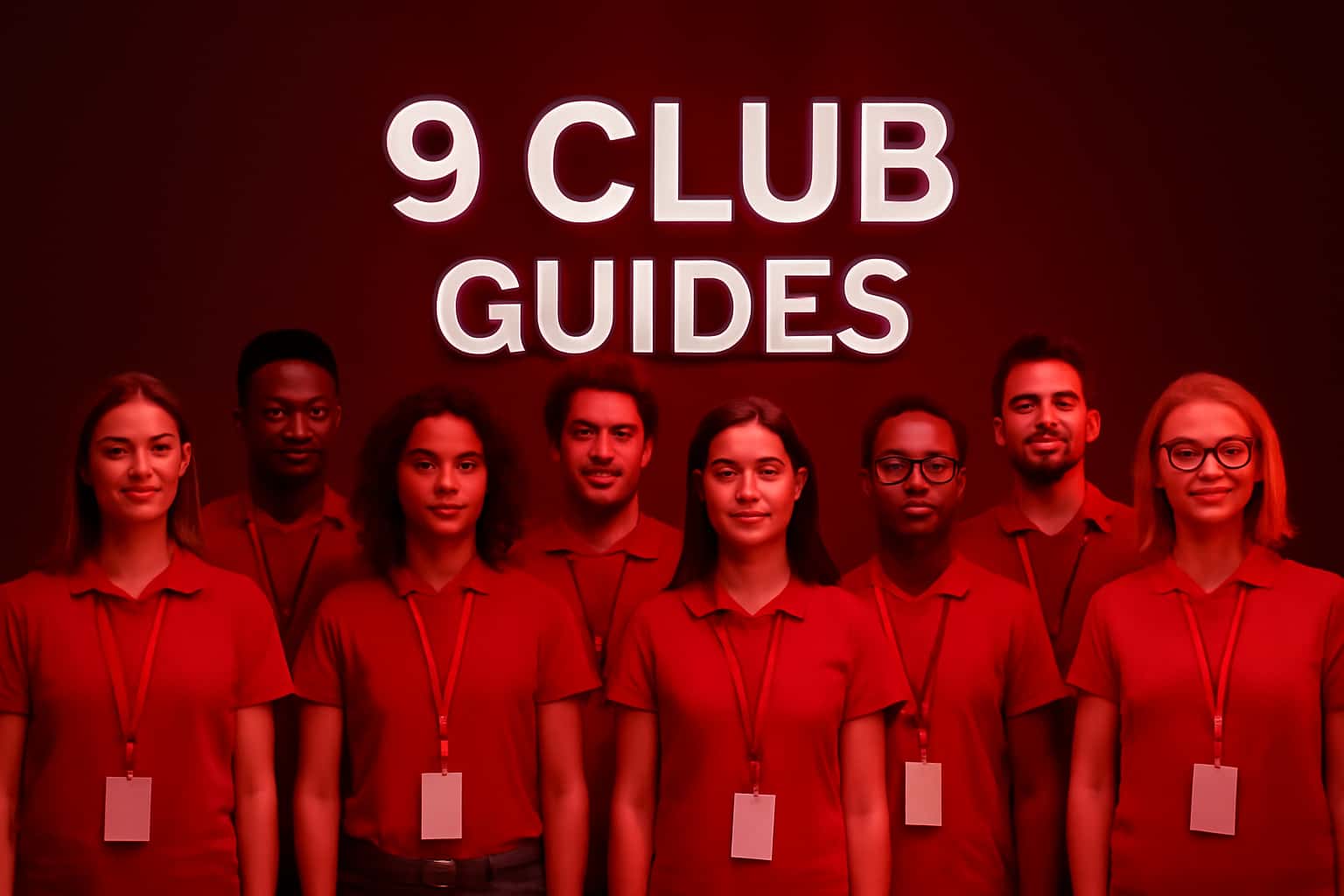 An informative scene depicting the 9 Club Guides.