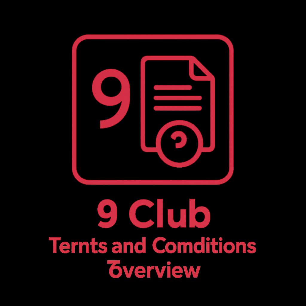 Stylized badge for 9 Club Terms and Conditions Overview.
