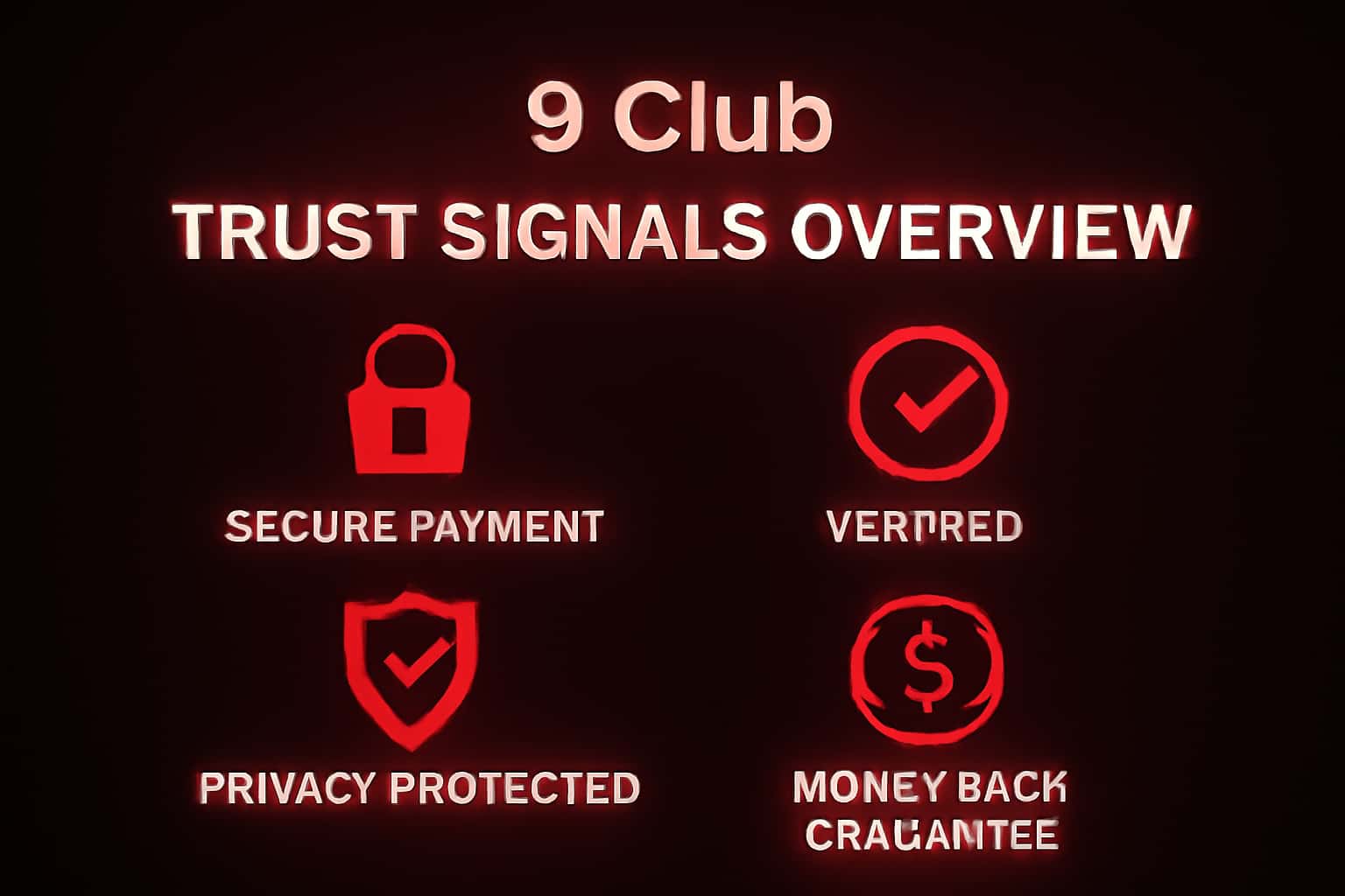 A professional overview of the 9 Club Trust Signals, featuring engaging visuals and neutral designs.