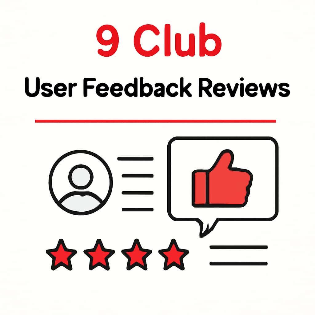 Illustration depicting the aspects of user feedback reviews for the 9 Club.