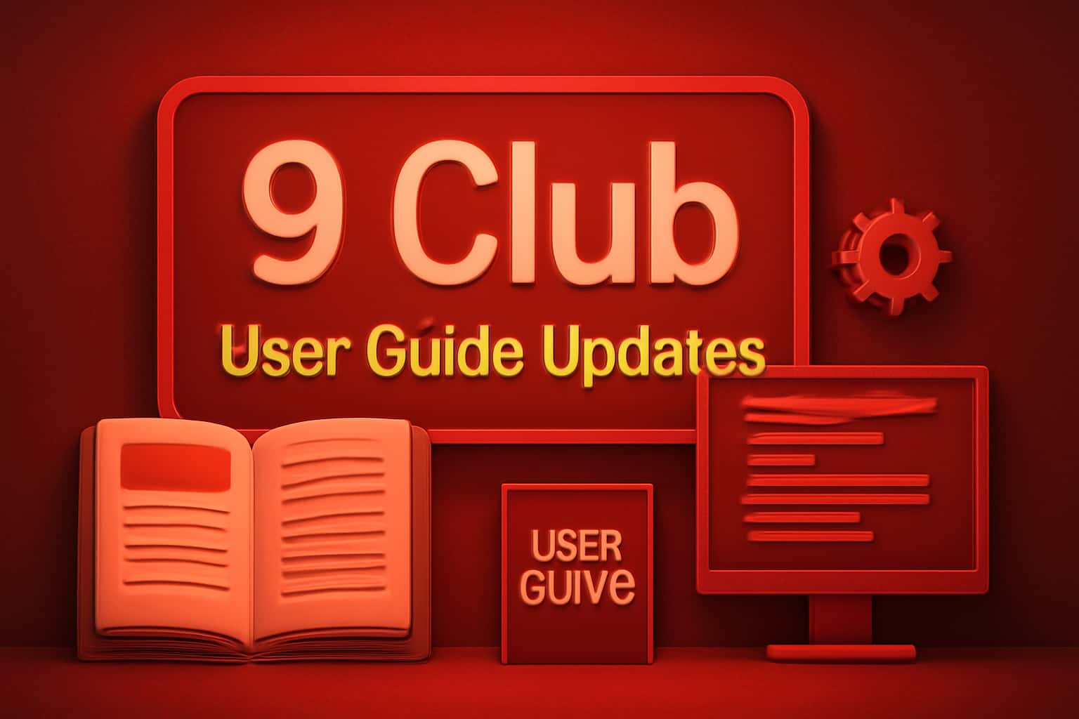 Informational scene showcasing 9 Club User Guide Updates