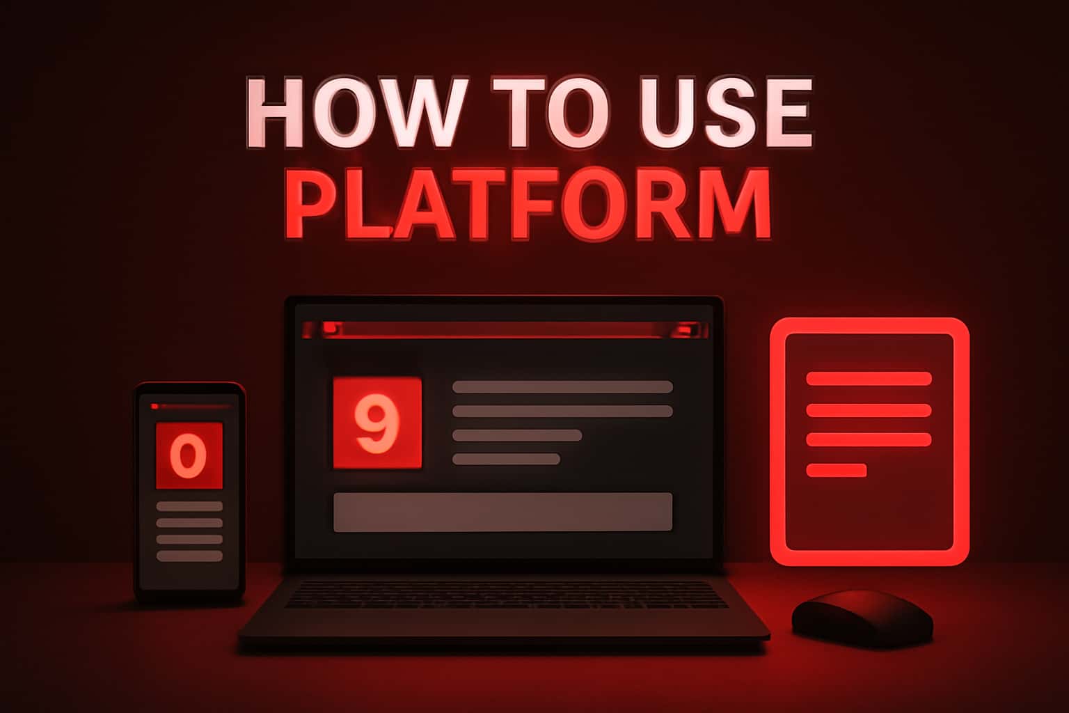 An instructional graphic representing usage of the 9 Club platform.